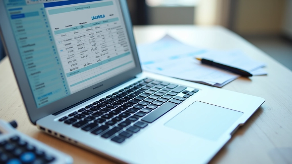 Bank reconciliation spreadsheet with matched transactions displayed on computer monitor